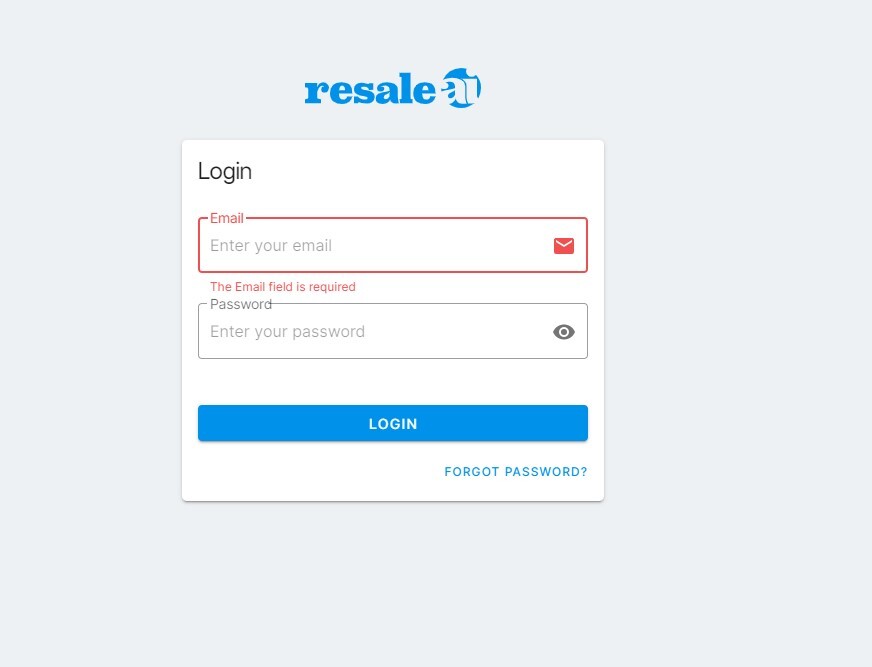 RAI login screenshot